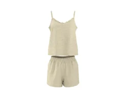 Pijama corto de muselina para mujer