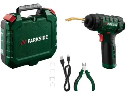 Pistola de soldar plástico a batería 12V PKSPA 12 A1 (con batería integrada y cable de carga)