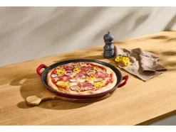Plancha de hierro fundido prémium para pizza Ø 31 cm Plancha de hierro fundido prémium L 36,0 x An 26,0 cm