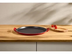 Plancha de hierro fundido prémium para pizza Ø 31 cm Plancha de hierro fundido prémium L 36,0 x An 26,0 cm