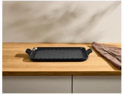 Plancha de hierro fundido prémium para pizza Ø 31 cm Plancha de hierro fundido prémium L 36,0 x An 26,0 cm