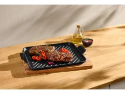 Plancha de hierro fundido prémium para pizza Ø 31 cm Plancha de hierro fundido prémium L 36,0 x An 26,0 cm