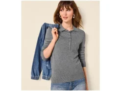 Polo de punto fino para mujer