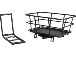 Portaequipajes delantero para bicicleta urbana + cesta / Bolsa portaequipajes doble para sistema AVS Click.
