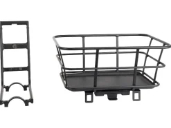 Portaequipajes delantero para bicicleta urbana + cesta / Bolsa portaequipajes doble para sistema AVS Click.