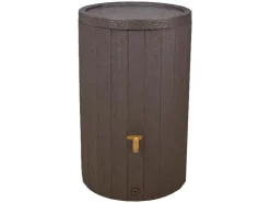 4rain Depósito de agua de lluvia »Madera«, 220 litros, aspecto de madera.