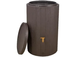 4rain Depósito de agua de lluvia »Madera«, 220 litros, aspecto de madera.