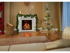 Árbol de Navidad de madera con ramas giratorias