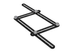 Regla de medición multiángulo, regla triangular, escuadra con tope, escuadra de carpintero con mango de haya.