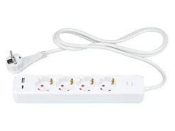 Regleta de enchufes con 4 tomas y USB