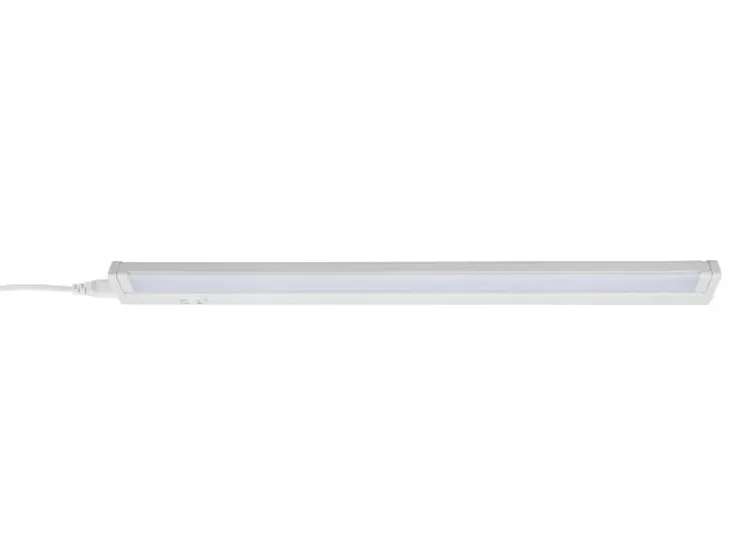 Regleta LED bajo armario con 3 tonos de blanco seleccionables.