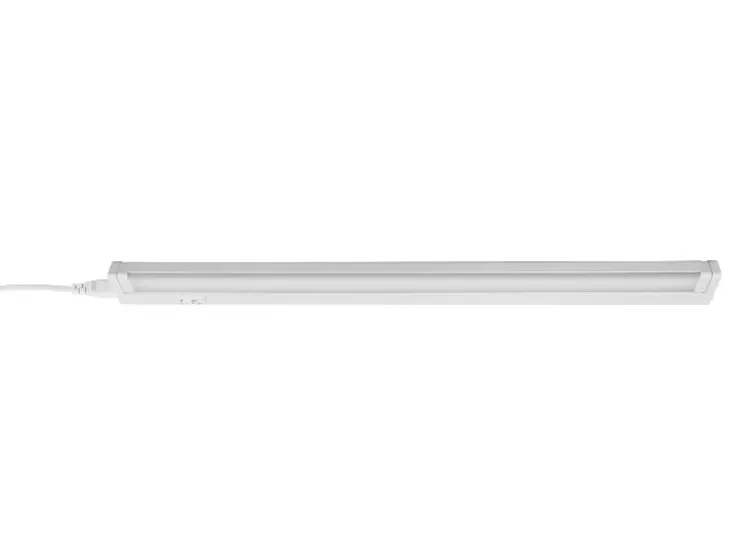 Regleta LED bajo armario con 3 tonos de blanco seleccionables.
