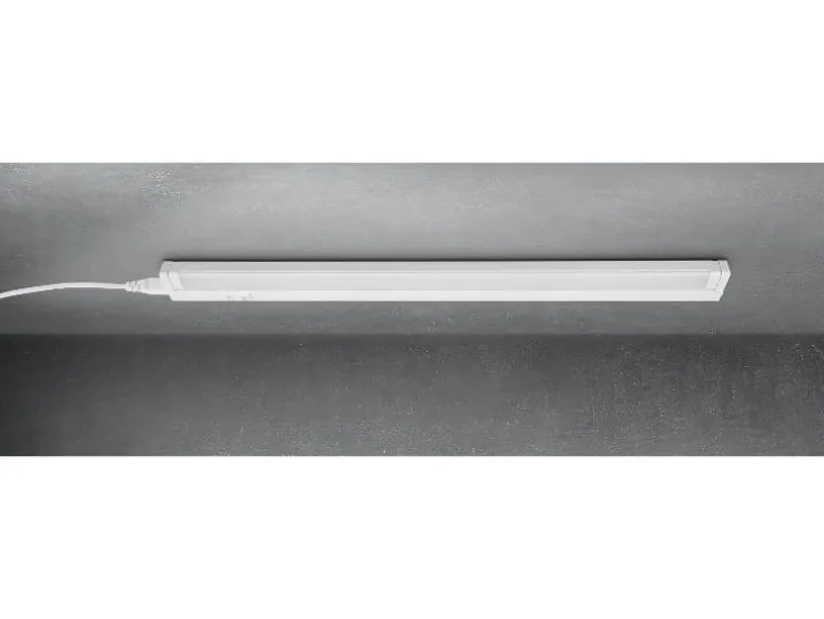 Regleta LED bajo armario con 3 tonos de blanco seleccionables.