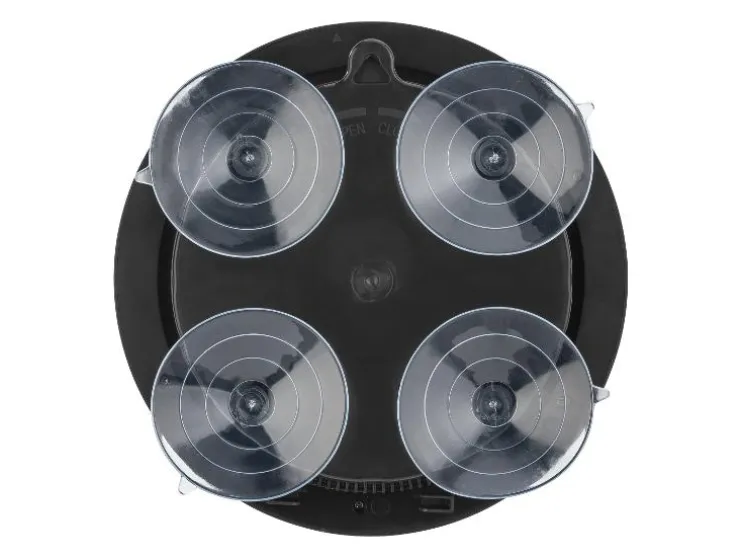 Reloj de baño radio controlado, con 4 ventosas traseras.
