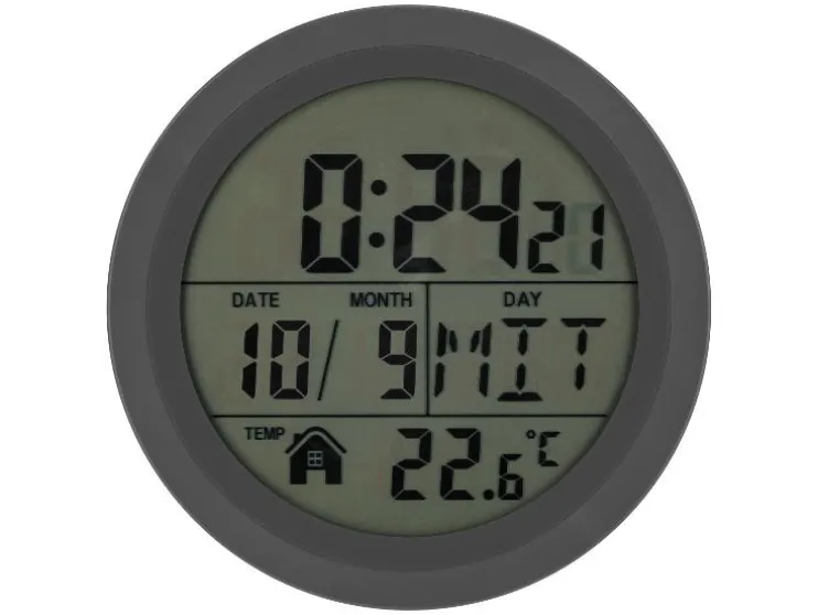 Reloj de baño radio controlado, con 4 ventosas traseras.