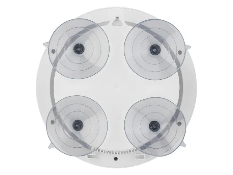 Reloj de baño radio controlado, con 4 ventosas traseras.