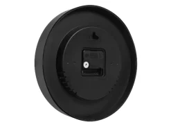 Reloj de pared con termómetro e higrómetro.