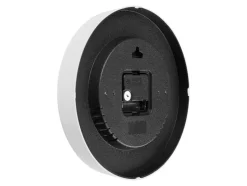 Reloj de pared con termómetro e higrómetro.