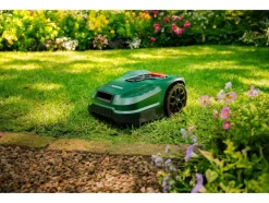 Robot cortacésped de 20 V City Smart »PAMRC 250 A1 City«, con batería y estación de carga.