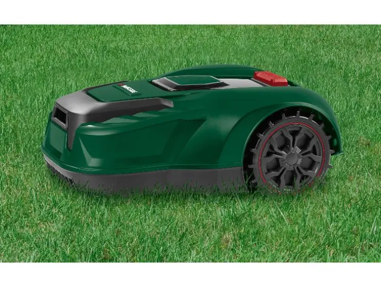 Robot cortacésped de 20 V »PAMRS 1000 A1«, con batería y estación de carga.