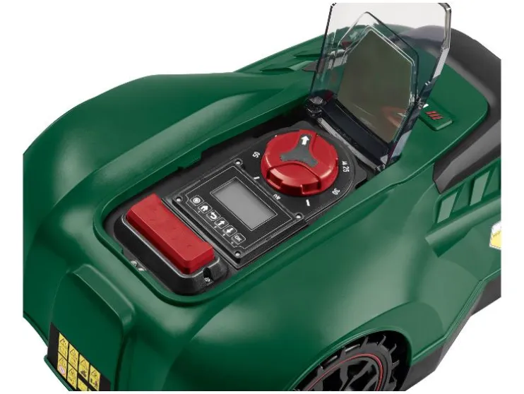 Robot cortacésped de 20 V »PAMRS 1000 A1«, con batería y estación de carga.