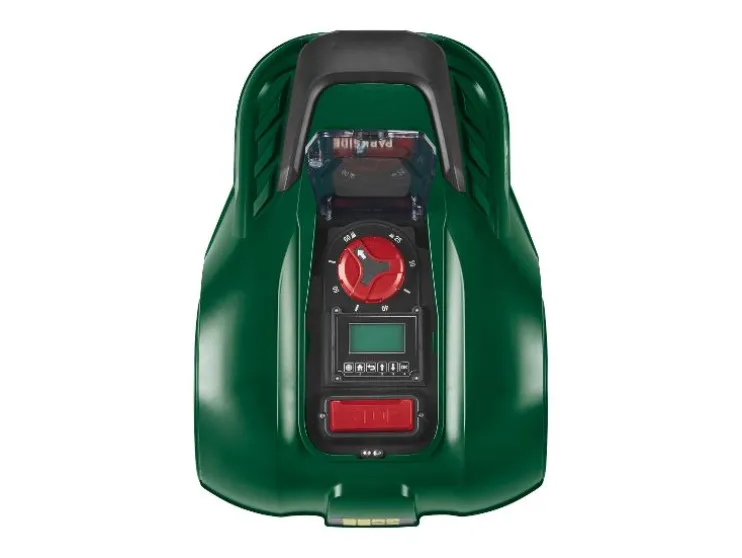 Robot cortacésped de 20 V »PAMRS 1000 A1«, con batería y estación de carga.