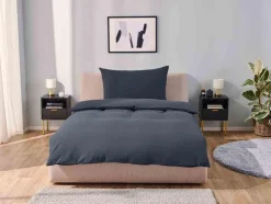 Ropa de cama de mezcla de lino 150 x 220 cm