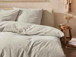 Ropa de cama de mezcla de lino 150 x 220 cm