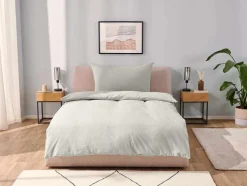Ropa de cama de mezcla de lino 150 x 220 cm