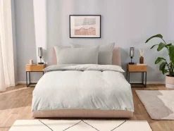 Ropa de cama de mezcla de lino 260 x 220 cm
