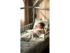 Ropa de cama reversible de satén y microfibra infantil, 150 x 220 cm