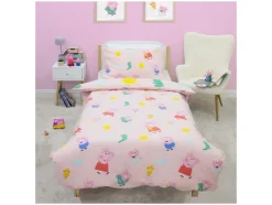 Ropa de cama reversible infantil »Bluey / Peppa Pig« 150 x 220 cm