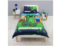 Ropa de cama reversible Minecraft / Pokémon 150 x 220 cm