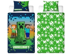 Ropa de cama reversible Minecraft / Pokémon 150 x 220 cm