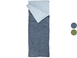 Saco de dormir tipo sobre, con cremallera de 2 vías.