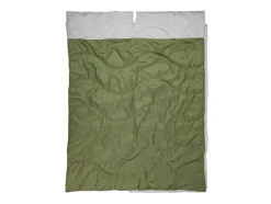 Saco de dormir tipo sobre, con cremallera de 2 vías.