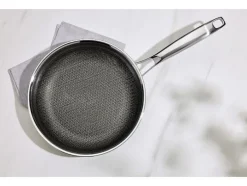 Sartén de acero inoxidable prémium con estructura de panal, Ø 24 cm.