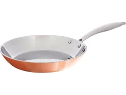 Sartén de cobre, Ø 24 cm, acero inoxidable con capa de cobre.