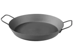 Ø 32 Sartén grill de hierro / Ø 28,5 Sartén grill de hierro con fondo perforado / Ø 20 Sartén grill de hierro con tabla de servir.