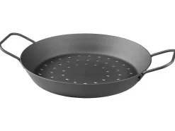 Ø 32 Sartén grill de hierro / Ø 28,5 Sartén grill de hierro con fondo perforado / Ø 20 Sartén grill de hierro con tabla de servir.