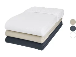 Sábana bajera ajustable bi-elástica para somier boxspring, 180-200 x 200 cm, altura de puente hasta 10 cm.