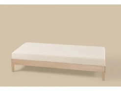 Sábana bajera de punto de jersey con lino, 90-100 x 200 cm.
