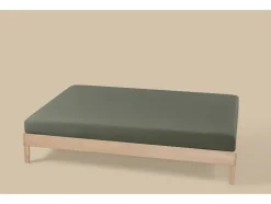 Sábana bajera de punto de jersey con lino, 140-160 x 200 cm.