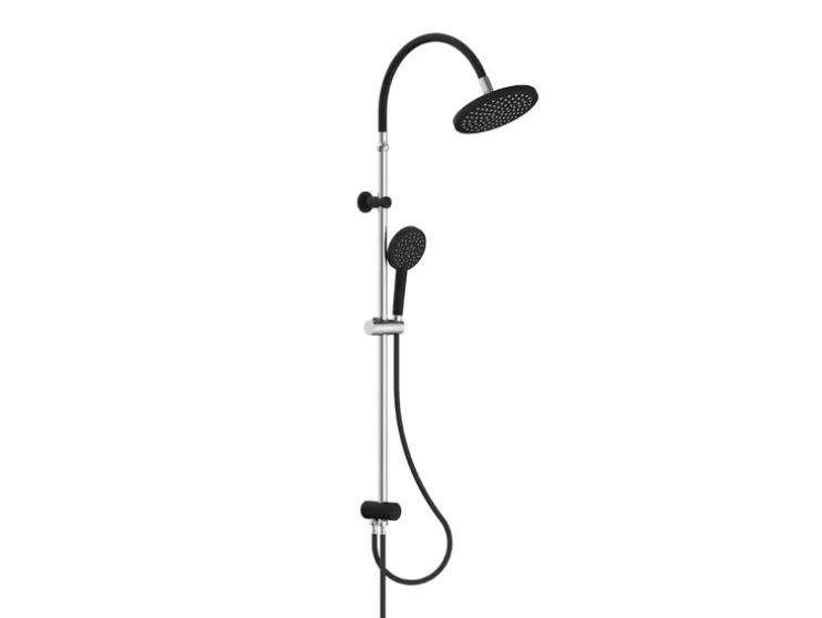 Schütte Duschsystem »MATAO RAIN«, ducha de lluvia móvil y teleducha, cromo/negro