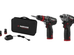 Set de inicio con taladro atornillador 12V y Atornillador de impacto inalámbrico de 12V ¼