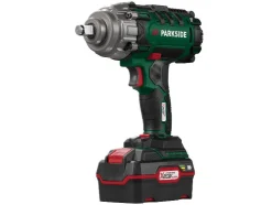 Set de inicio de atornillador de impacto a batería de 20 V »PASSK 20-Li C4«, con batería y cargador.