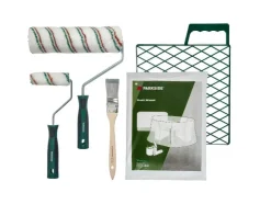 Set de inicio de pintor, de 7 o 10 piezas Rodillo de pintura con barra telescópica de aluminio, de 3 piezas.