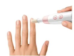 Set de manicura y pedicura »SMPS 7 E1«, con 7 accesorios de zafiro y fieltro.