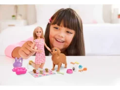 Set de muñeca »Perro y cachorros / Juego de pelo«