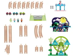 Set de tren de construcción Set de tren de parque de atracciones, para muchas variantes de montaje creativas.